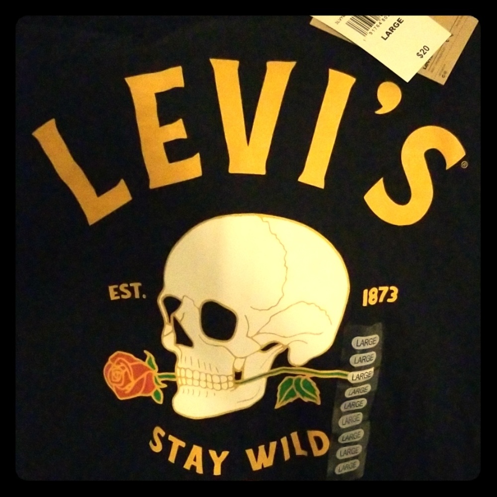Big Front Logo with Skull & Levi's Logo T shirt